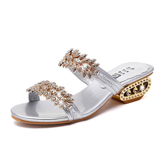 Sandalias de Tacón Medio con Strass Antideslizantes - Image 13