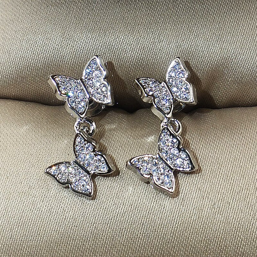 Aretes de Diamante con Moño - Image 3