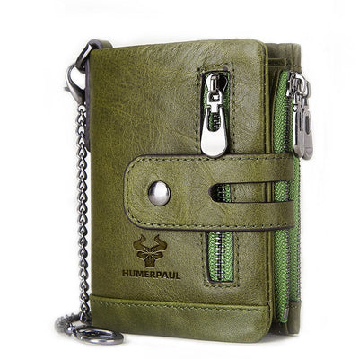 Billetera Retro de Cuero para Hombre con Múltiples Tarjetas y Protección RFID - Image 18