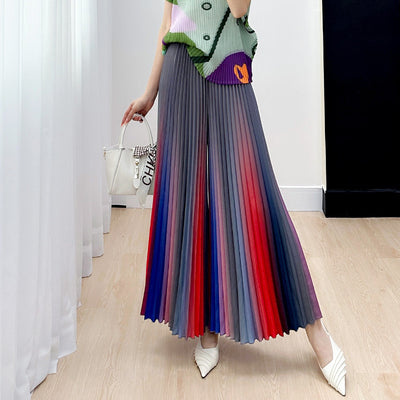 Pantalón Ancho Plisado Degradado Efecto Reductor - Versátil y Moderno - Image 7