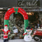 Arco Inflable Navideño Gigante con Papá Noel y Muñeco de Nieve para Jardín
