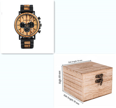 Reloj de Madera Multifunción con Tres Esferas de Cuarzo - Image 15