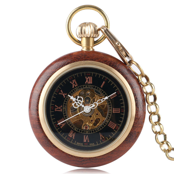 Reloj de Bolsillo Caoba Clásico