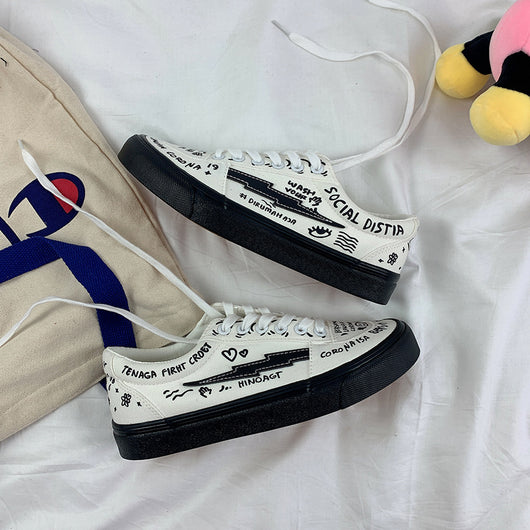 Zapatillas de Lona Blancas Estilo Japonés para Mujer - Primavera - Image 9