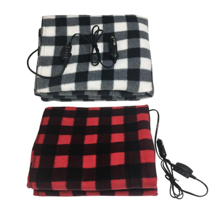 Manta Térmica para Auto 12V Roja a Cuadros - Calefacción para Otoño e Invierno - Image 3