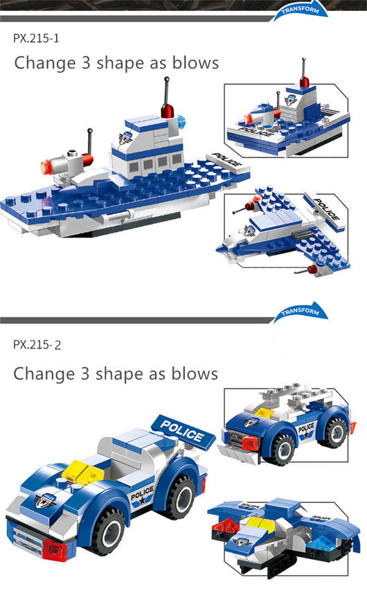 Set de 762 Piezas para Construir Auto Robot Policial de la Ciudad - Image 4