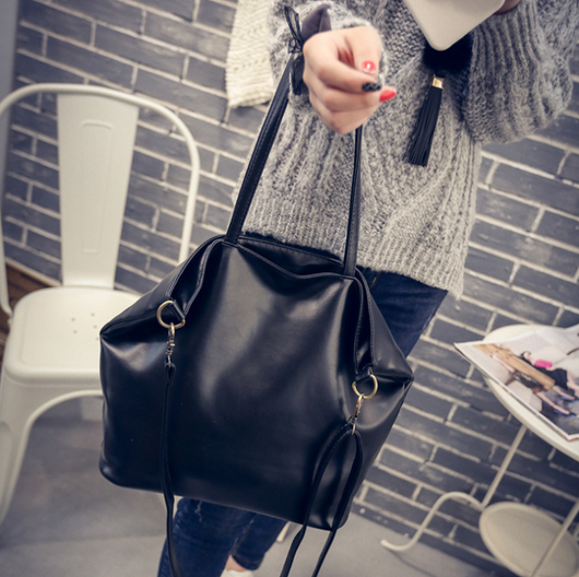 Bolso Vintage de Cuero Grande para Mujer - Estilo Messenger Elegante - Image 4