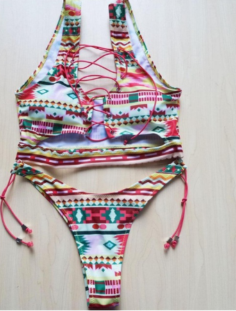 Bikini de Piña con Encaje para Mujeres de Busto Grande - Traje de Baño de Dos Piezas - Image 11