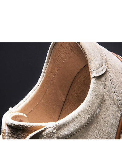 Zapatos Casuales de Cuero para Hombre Estilo Coreano Tono Damasco - Image 3