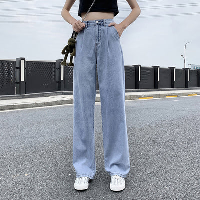 Jeans de Cintura Alta con Efecto Drapeado - Image 4