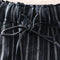 Pantalón de Lino a Rayas con Cintura Elástica y Amarre