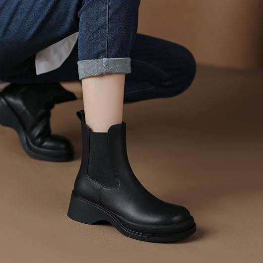 Botas Martin de Cuero para Mujer con Plataforma - Estilo Otoño - Image 14