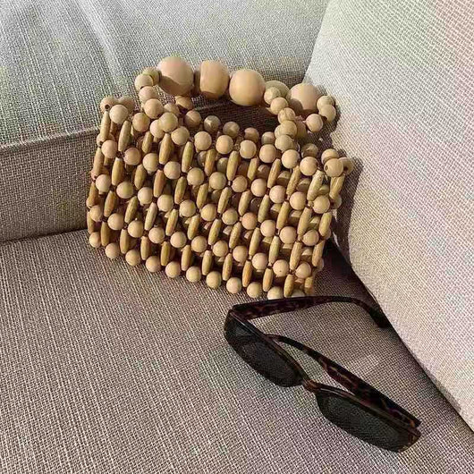 Bolsa Tejida con Cuentas de Madera - Image 6