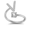 26 Letter English Rings Jewelry V Opening adjustable