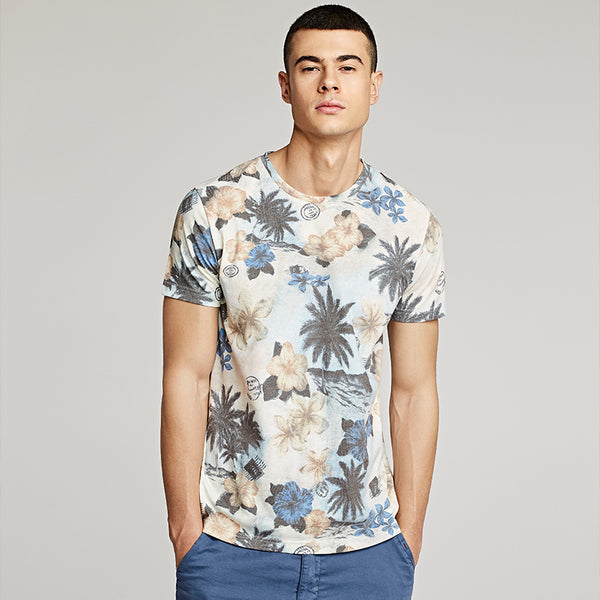 Playera Clásica de Manga Corta Cuello Redondo para Hombre