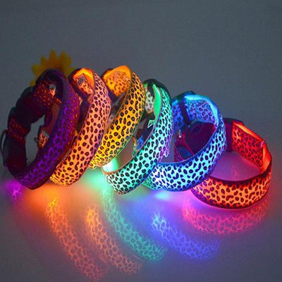 Collar LED Ajustable para Perros con Diseño Leopardo - Seguridad Nocturna - Image 13