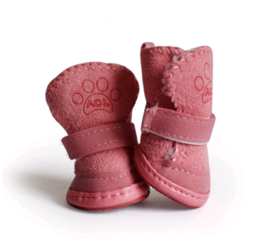 Botines para Perros de Piel de Cordero - Zapatos Cálidos para Nieve