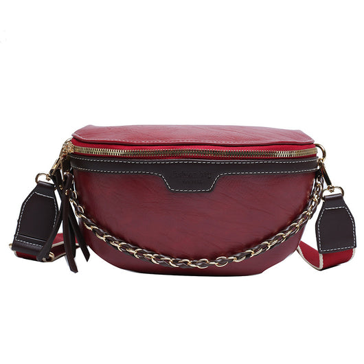 Bolso Bandolera Asimétrico de Textura y Color Casual - Image 40