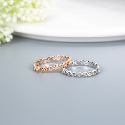 Anillo de Corazón Chapado en Cobre y Platino - Image 4