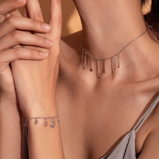 Collar de Plata Ziyun S925 Diseño Exagerado y Moderno para Mujer - Image 3