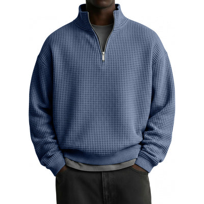 Sudadera Hoodie Digital Floral con Cierre Medio - Tejido Waffle para Hombre - Image 9