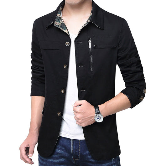 Chaqueta Slim Fit para Hombre - Diseño Minimalista y Versátil - Image 8