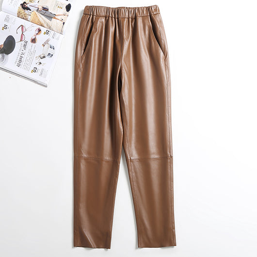 Pantalones Cortos de Cintura Alta en Cuero Elástico - Image 8