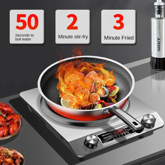 Cocina de Inducción 3500W Alta Potencia Multifuncional Ahorro Energético