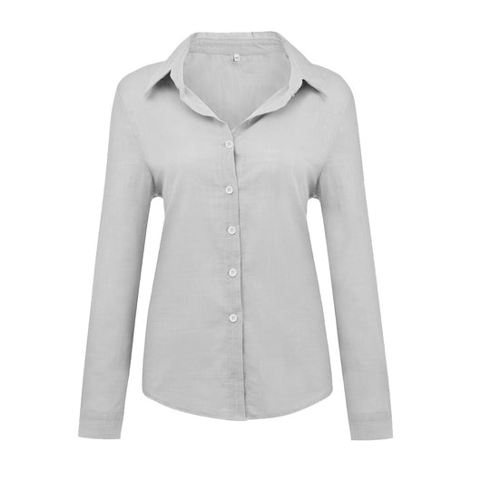 Blusa Cardigan Suelta con Solapa y Botones - Camisa Manga Larga para Mujer - Image 19