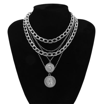 Collar Múltiple Hip Hop con Medallas Colgantes - Image 16