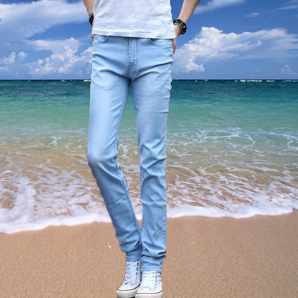 Calça Jeans Masculina Ajuste Solto Corte Skinny Casual