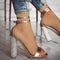 Tacones Altos con Cristales Brillantes