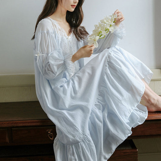 Vestido Infantil con Mangas Abullonadas Estilo Princesa