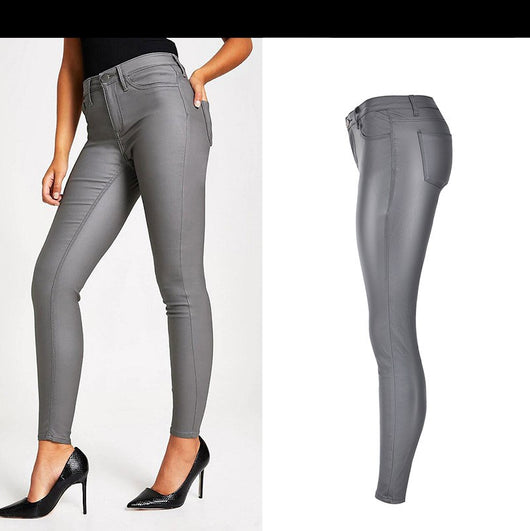 Pantalones de Cuero para Mujer - Diseño Denim Ajustado - Image 2