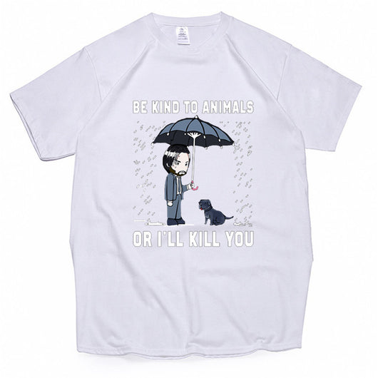 Playera Negra Keanu Reeves - Sé Amable con los Animales - Image 5