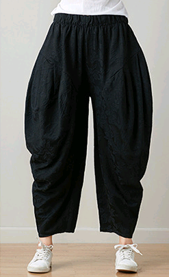 Pantalones Jacquard Étnicos para Mujer con Cintura Elástica - Primavera Verano - Image 2