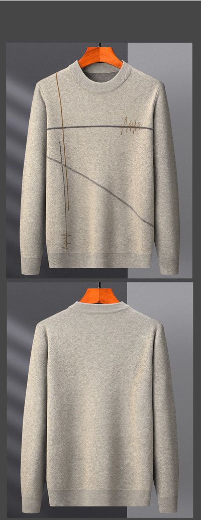 Suéter Casual de Cuello Redondo Grueso y Cálido para Hombre - Image 2