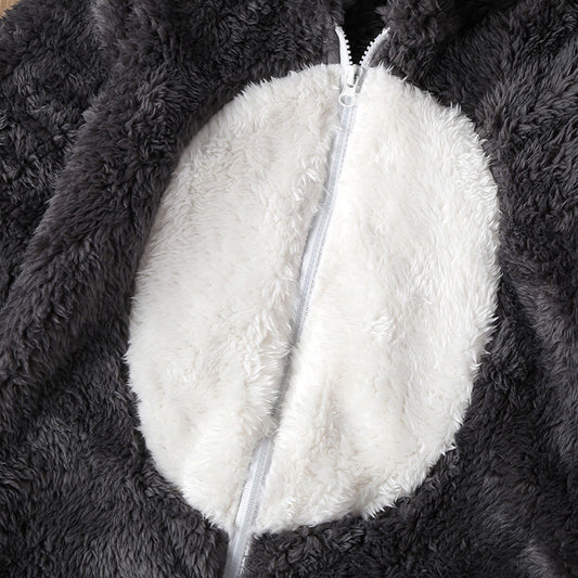 Pijama Enterizo de Forro Polar con Diseño de Animales Adorables - Image 2
