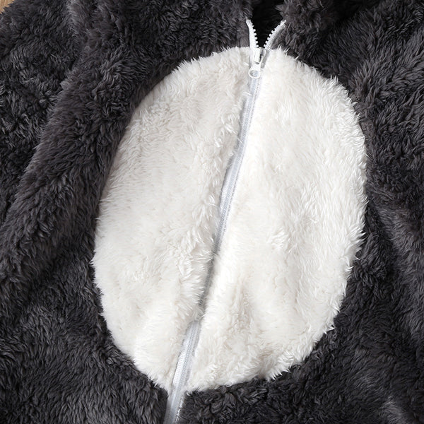 Pijama Enterizo de Forro Polar con Diseño de Animales Adorables