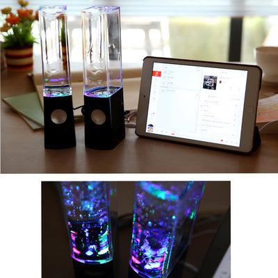 Parlante USB Mini Fuente Danzante con Luces LED para Computadora y Escritorio - Image 2