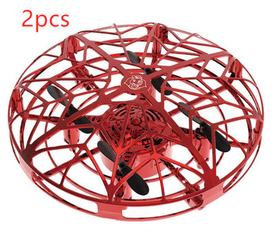 Gold mini UFO drone with a spherical protective cage and black propellers, sold as a 3-piece set. - Image 59