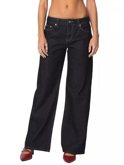 Jeans de Cintura Alta y Pierna Ancha Efecto Limpiador - Image 17