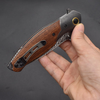 Cuchillo Táctico Plegable de Alta Dureza para Rescate y Aventura - Image 7