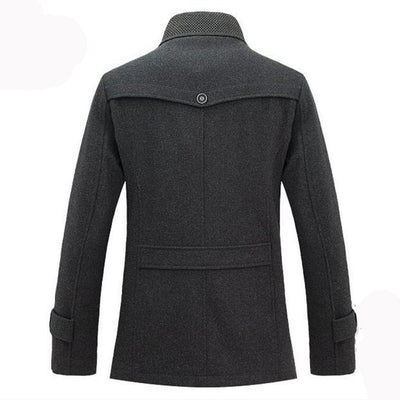 Abrigo Polar Tipo Trench Tejido Largo Medio para Hombre - Image 3