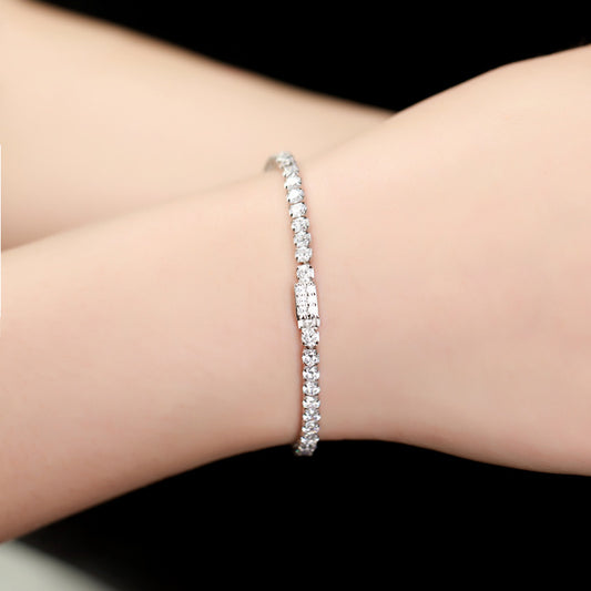 Pulsera de Plata Esterlina con Zirconia Hip Hop para Mujer - Image 2