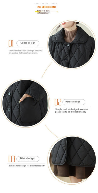 Chaqueta Acolchada Negra Ajustada para Mujer - Algodón Térmico - Image 7