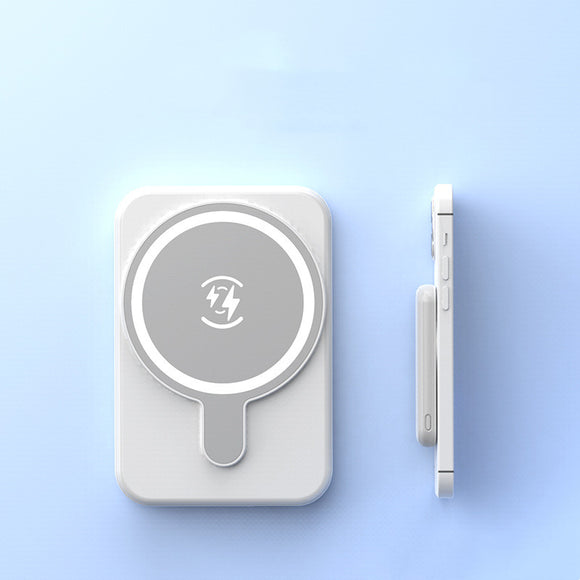 Batería Portátil Magnética 5000mAh con Carga Inalámbrica