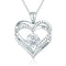 Female 925 Plateado Twelve Birthstone Pendant Necklace Platinum April