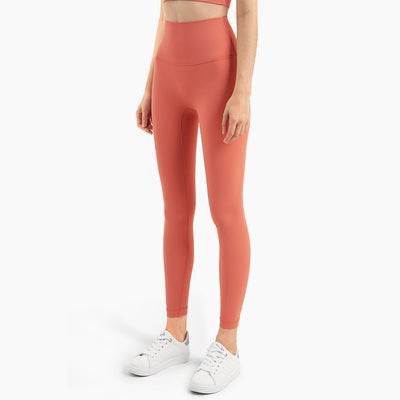 Pantalones de Yoga Cintura Alta Beige - Image 2