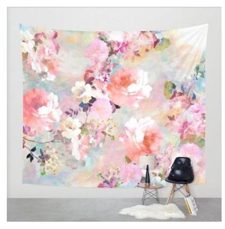 Tapiz de Pared Floral Love Of A Flower - Decoración Versátil para el Hogar